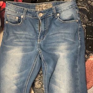 Slim fit faded jeans